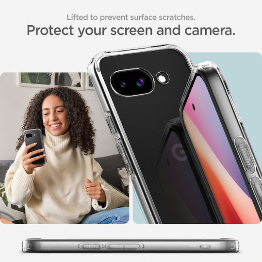 Spigen Ultra Hybrid Umschlag Rückseite Silikon / Kunststoff 2mm Transparent (Google Pixel 9a)