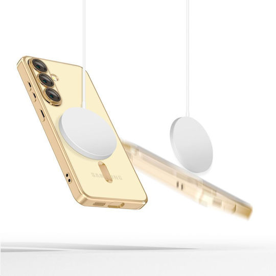 Tech-Protect Magflex Umschlag Rückseite Silikon / Kunststoff Transparent Gold (SAMSUNG A36 5G)