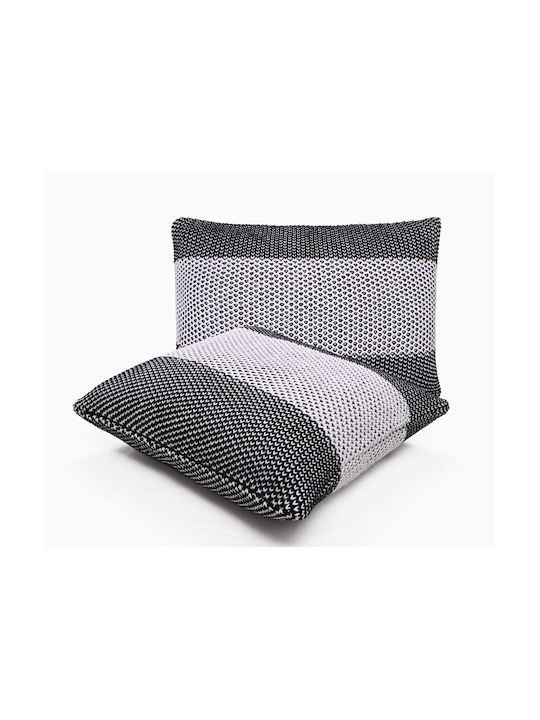 Liolios Home Μαξιλάρι Καναπέ Honey Bee από 100% Βαμβάκι Black/White 40x60εκ.