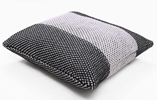 Liolios Home Sofa Cushion Honey Bee 100% Cotton Black White 40x60cm