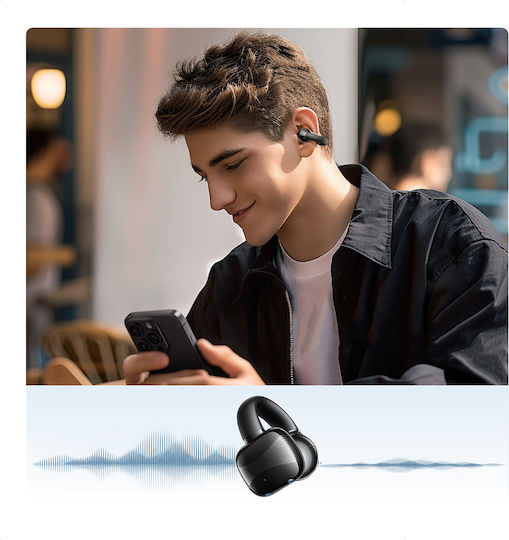 Ugreen HiTune S3 Open Ear Bluetooth Handsfree Ακουστικά με Αντοχή στον Ιδρώτα και Θήκη Φόρτισης Μαύρα