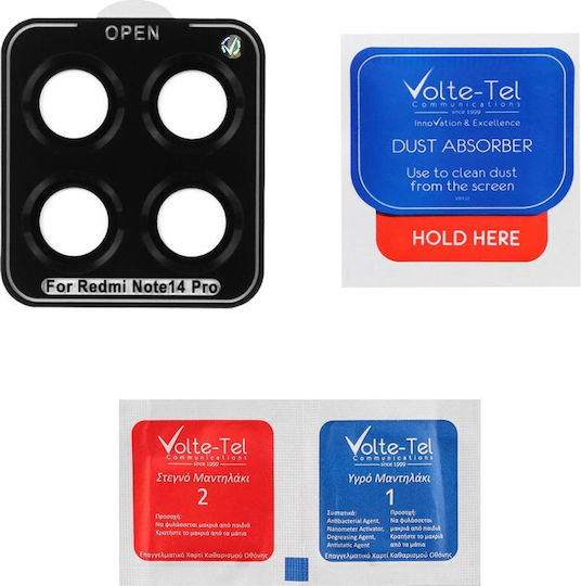 Volte-Tel Glass Cover Προστασία Κάμερας Tempered Glass Μαύρο για το Xiaomi Redmi Note 14 Pro 5G, Poco X7