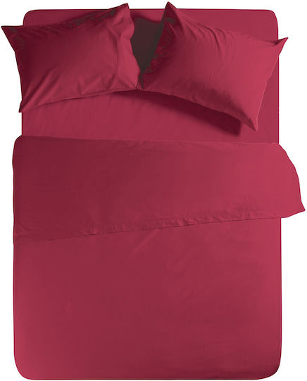 Nef-Nef Homeware King Size 180x200+35cm mit Gummizug Basic Bordo