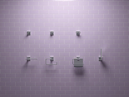 Verdi Delta Wall-mounted Paper Holder Inox Silver