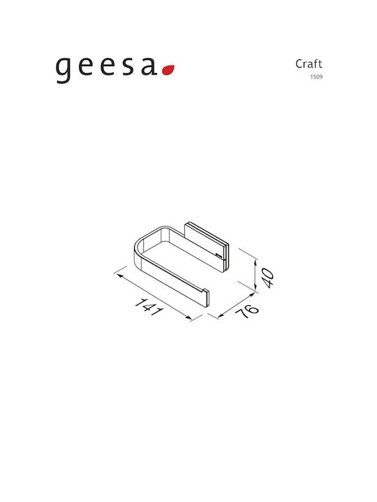 Geesa Paper Holder Inox Silver