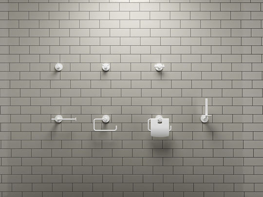 Verdi Sigma Metallic Sponge Holder Wall Mounted White Matt White Matt