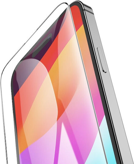 Hoco Guardian 5D 0.33mm Vollflächig gehärtetes Glas 10Stück Schwarz (iPhone 15 Pro)