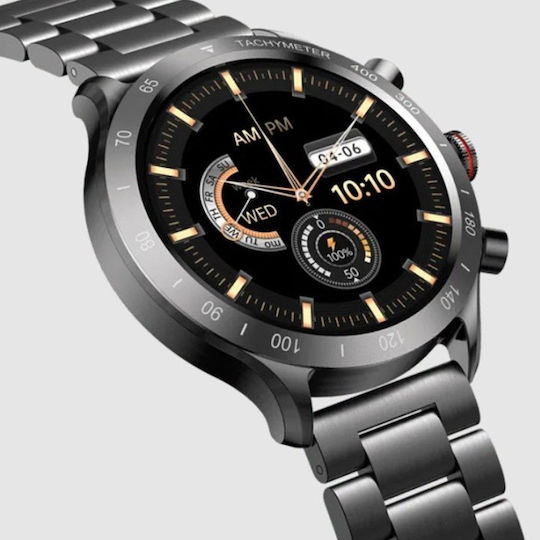 Riversong Motive 9 Max Stainless Steel Smartwatch with Heart Rate Monitor (Gray)
