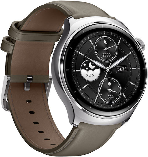 Mibro Watch Lite3 Pro Wasserdicht mit Pulsmesser (Khaki Gray (Silver))