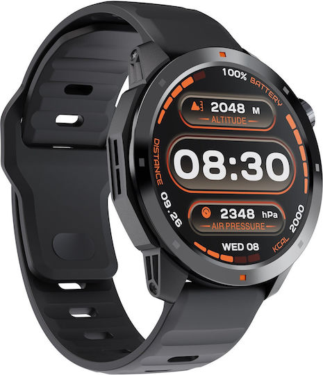 Kiano Watch Xtreme 46mm mit Pulsmesser (Schwarz)