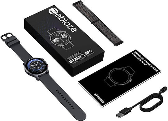 Zeblaze Btalk 3 GPS 45mm Smartwatch mit Pulsmesser (Gray)