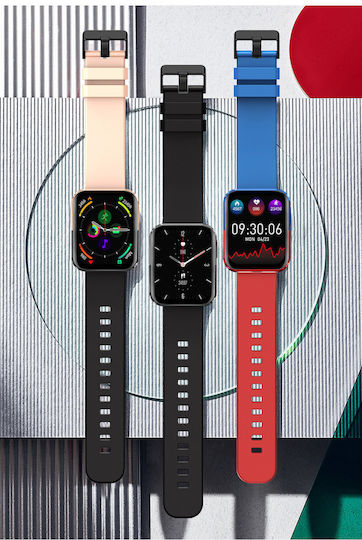 Kumi GT6 Smartwatch με Παλμογράφο (Μαύρο)