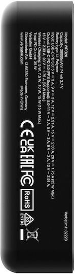 Verbatim Charge 'n' Go MagSafe Power Bank 20000mAh 15W with USB-C Port Power Delivery Black