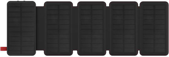 Wonder WX10S Solar Power Bank 10000mAh mit 2 USB-A Anschlüssen und USB-C Anschluss Schwarz