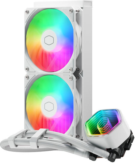 CoolerMaster MasterLiquid 240 Core II Water Cooling AIO CPU With 2 Fans 120mm And ARGB Lighting White