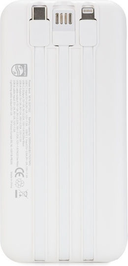 Philips DLP1922 Power Bank 10000mAh с USB-A порт и USB-C порт Бял