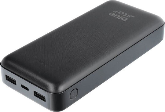 Blue Star W2027 Power Bank 20000mAh με 3 Θύρες USB-A και Θύρα USB-C Μαύρο