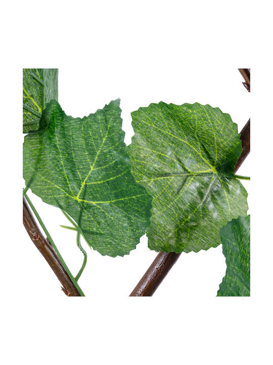 Globostar Künstliche Gartenrankenblätter 78499 Faltbare Pergola mit künstlichem Laub Vertikale Gartenkomposition Rankenblatt L110 x B10 x H120cm Min L310 x B10 x H45cm Max
