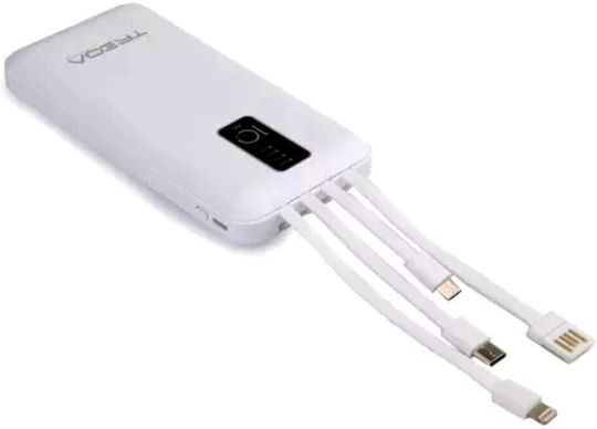 Treqa TR-931 Power Bank 10000mAh με Θύρα USB-A Λευκό