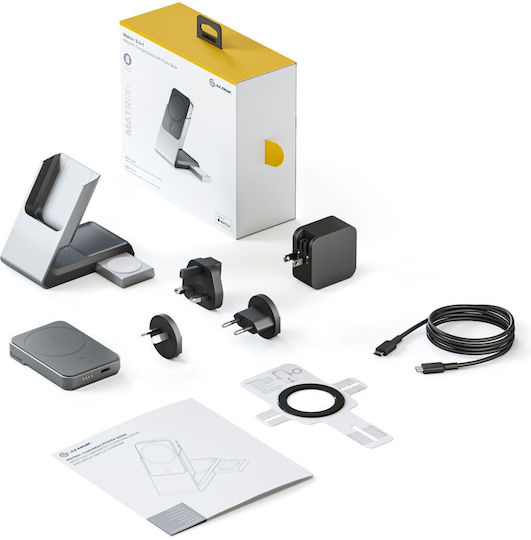 Alogic Matrix+ MagSafe Power Bank 5000mAh Γκρι