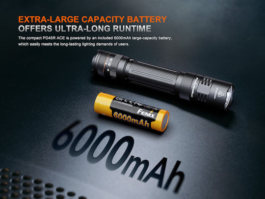 Fenix Επαναφορτιζόμενος Φακός Κεφαλής LED IP68 με Μέγιστη Φωτεινότητα 3200lm