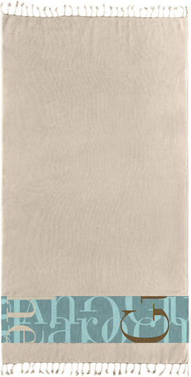 Guy Laroche Cotton Beach Towel Beige 170x90cm