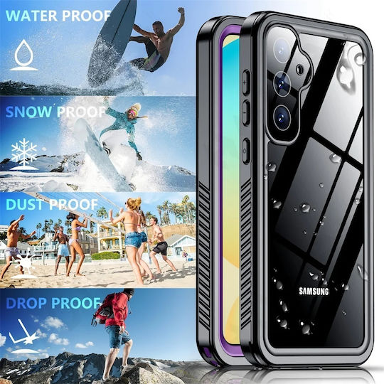 Shellbox 360 Full Cover Σιλικόνης / Πλαστικό Αδιάβροχο Μαύρο (Galaxy S25+)