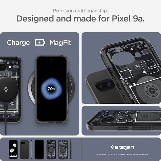 Spigen Ultra Hybrid (MagFit) Задна корица Силикон / Пластмаса 2мм Zero One (Google Pixel 9a)