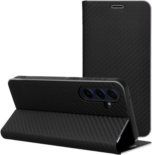 Forcell Luna Book Метален Черен Калъф За Мобилни Телефони Galaxy A23 4G / Galaxy A23 5G