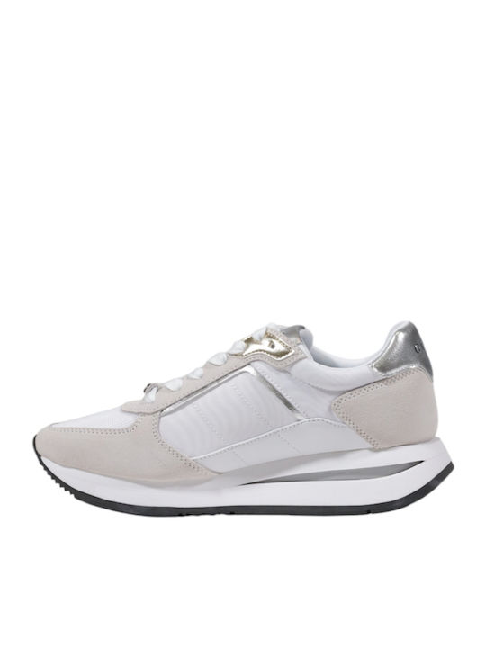 Sportlich Damen Sneakers Silber