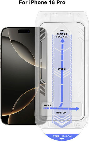Vivid Full Face Tempered Glass Μαύρο (iPhone 17 / 17 Pro / 16 Pro)