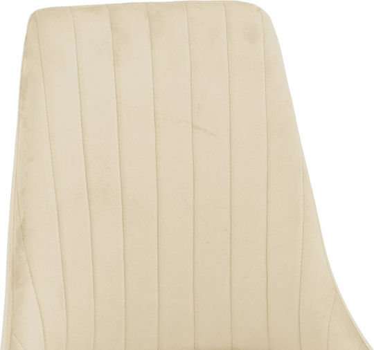 Azori Столички Трапезария плюшени Beige Velvet 1бр 49x55x85бр