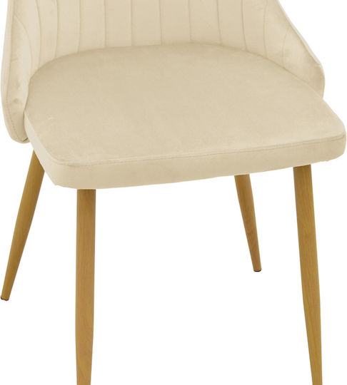 Azori Столички Трапезария плюшени Beige Velvet 1бр 49x55x85бр