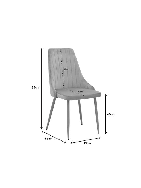 Azori Dining Room Velvet Chair Sapio Apple Velvet 49x55x85cm