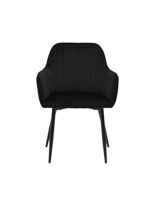 Noor Stühle Speisesaal Black Velvet 1Stück 58x58x86cm