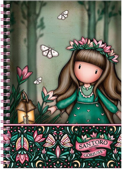 Santoro Notebook Spiral A5 Ruled Multicolour