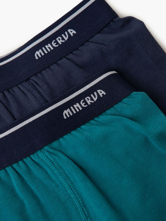 Minerva Kids' Set with Boxers Blue Raf-petrol 2pcs