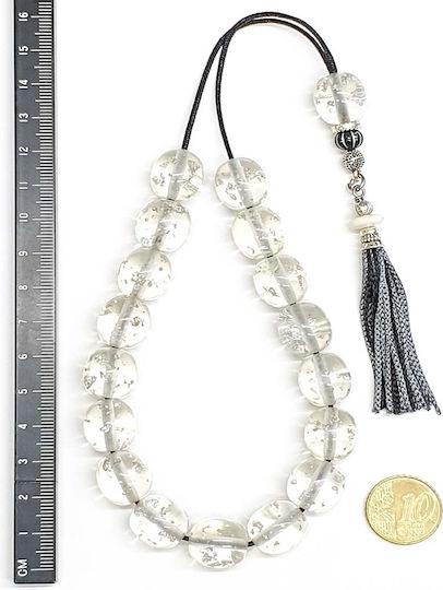 Roloi Komboloi Resin Worry Beads Transparent 31cm
