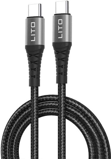 Lito USB 2.0 Kabel USB-C männlich - USB-C 60W Schwarz 2m