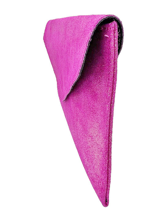 Leather Women's Clutch Fuchsia