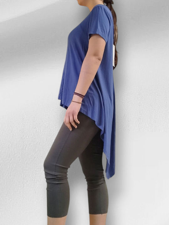 Bluza Damă Mâneci Scurte Albastră