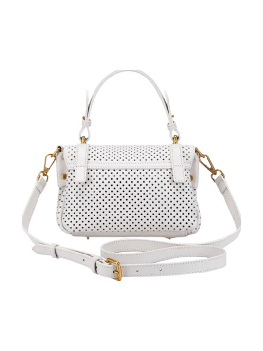 Leather Women's Bag Shopper Shoulder White