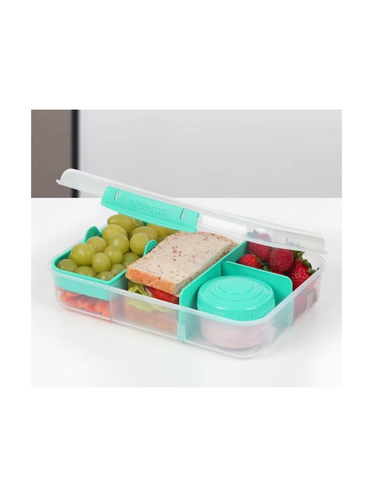 Sistema Cutie pentru Mâncare Plastic Verde 1480ml 1buc