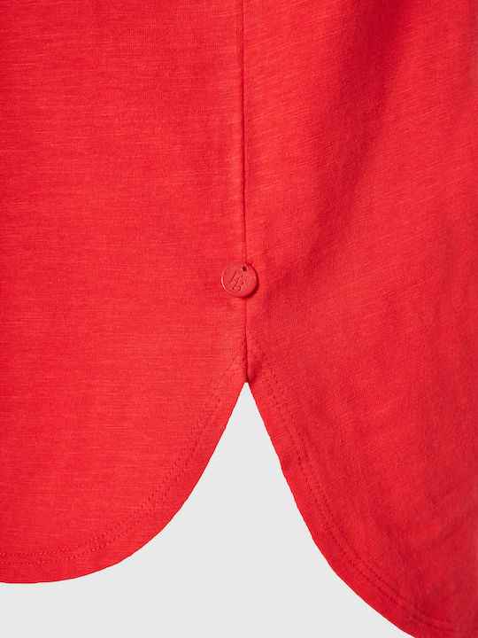 Women's Athletic Blouse Sleeveless Red