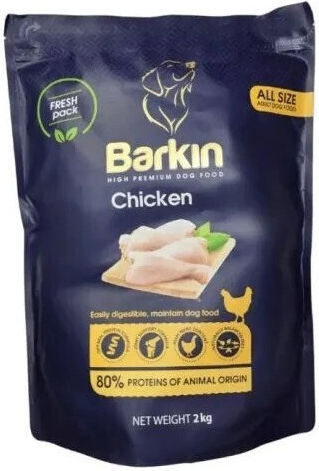 Barkin 2kg Ξηρά Τροφή για Ενήλικους Σκύλους με Κοτόπουλο