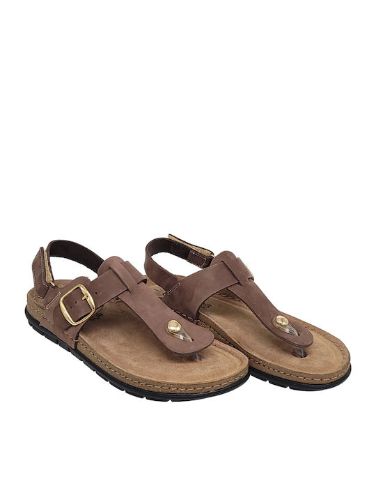 Women's Flat Sandals Flatforms in Brown Color