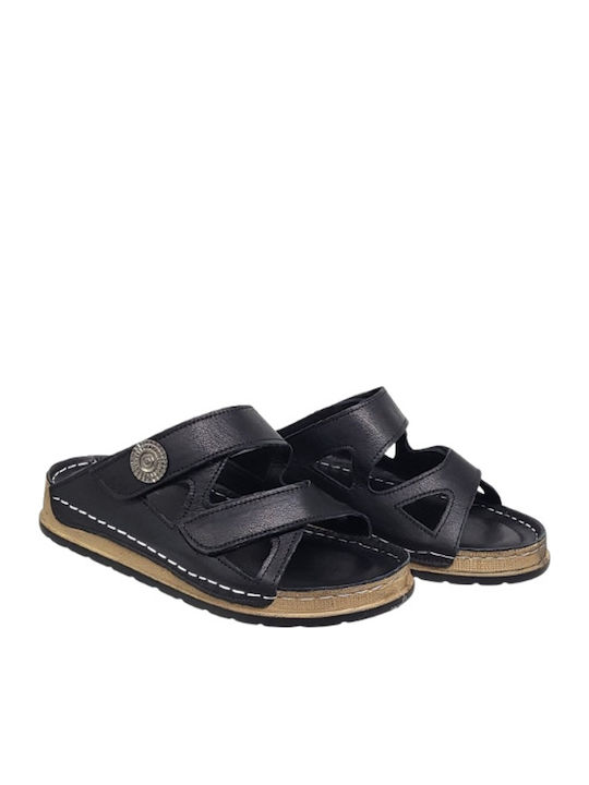 Sandale Casual Damă Flatforme Din Piele Negre