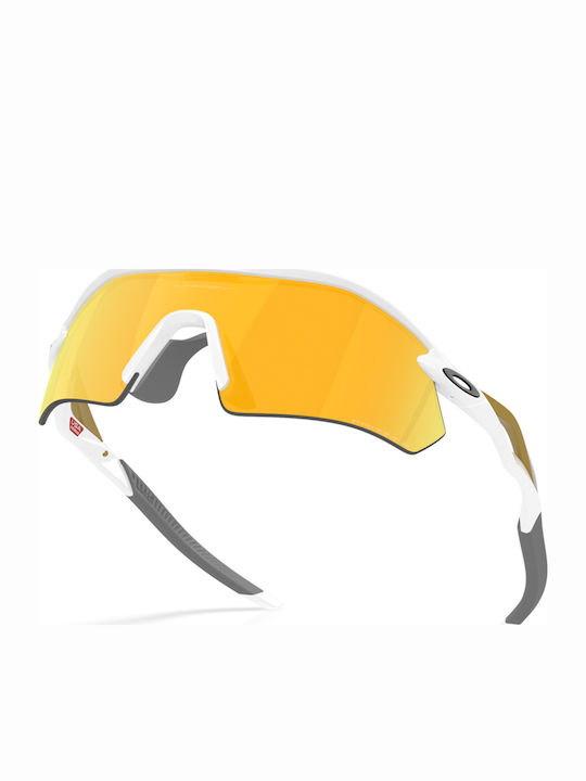 Radar Unisex Ochelari de soare cu Alb Cadru și Galben Polarized Lentilă