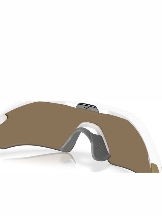 Radar Unisex Ochelari de soare cu Alb Cadru și Galben Polarized Lentilă