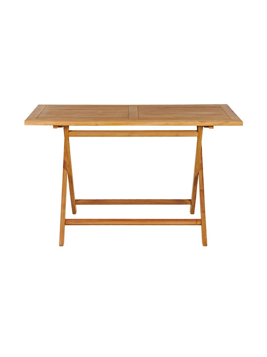 Outdoor Table from Teak Foldable 125x60x75cm